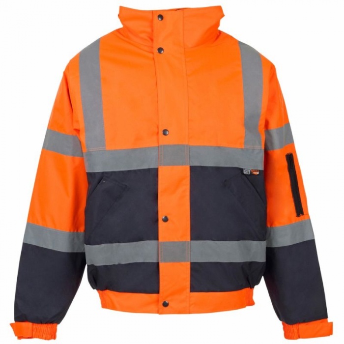 supertouch hi vis two tone bomber jacket orange